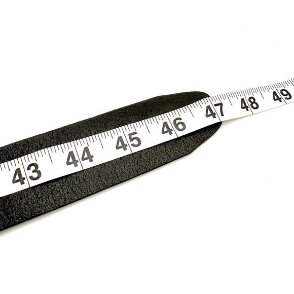 Fossil Vintage Black Leather Belt Silver Buckle - US 42 - Picture 7 of 9